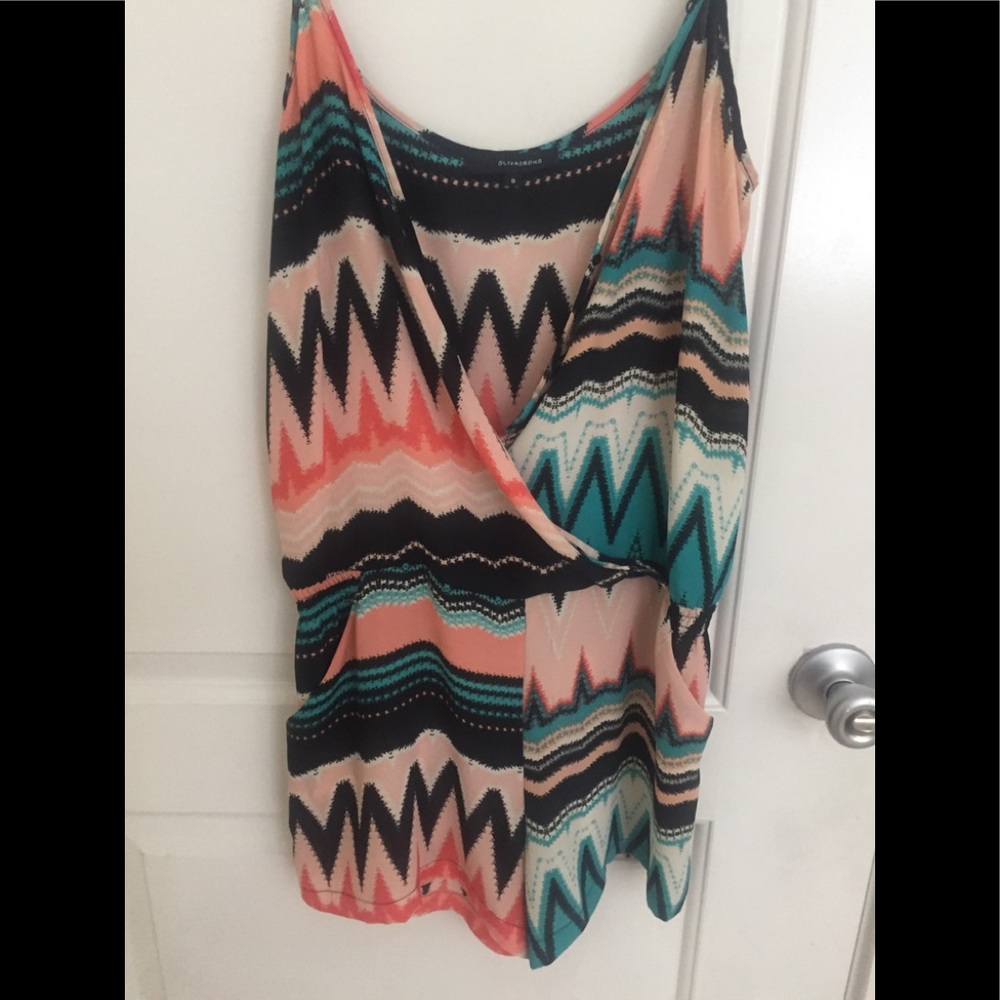 Olivaceous patterned romper